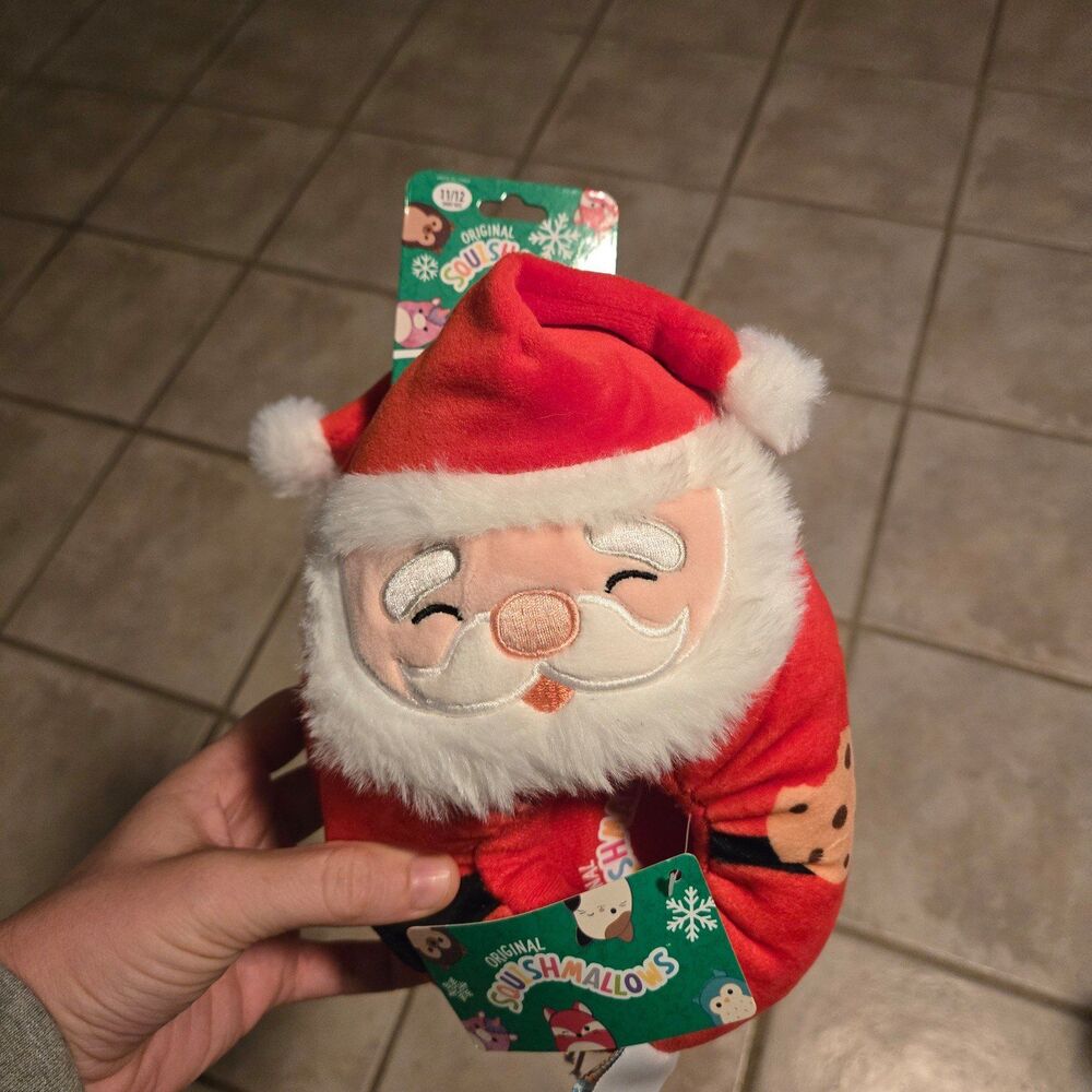 Squishmallow Santa Christmas Slippers Size 11/12
